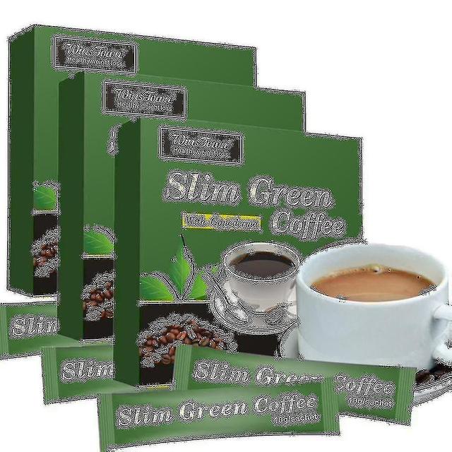 1-3x Slim Green Coffee With Ganoderma Control Weight Detox Tea Green Coffee 18PCS on Productcaster.