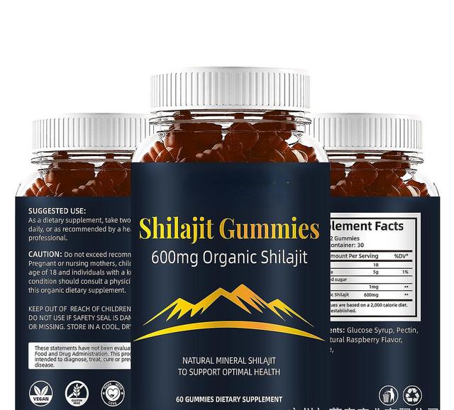 Shilajit Gummies 600mg, Shilajit Pure Himalayan Organic Gummies pre mužov a ženy, doplnok živice shilajit, energia, imunitná podpora a zameranie 2 Pcs on Productcaster.