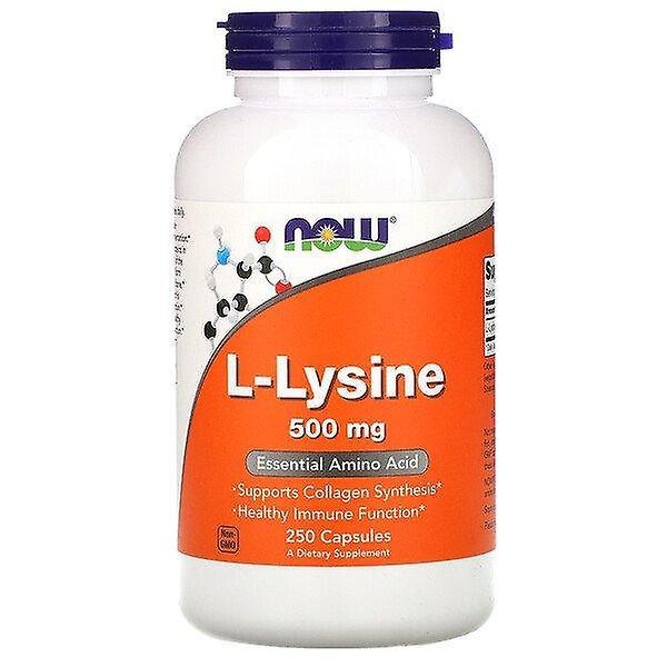 NOW Foods Nu Fødevarer, L-lysin, 500 mg, 250 Kapsler on Productcaster.