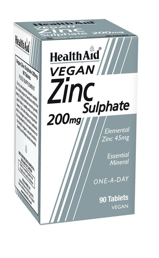 Health Aid Zinc Sulphate 200mg (45mg elemental Zinc), 90 Tablets on Productcaster.