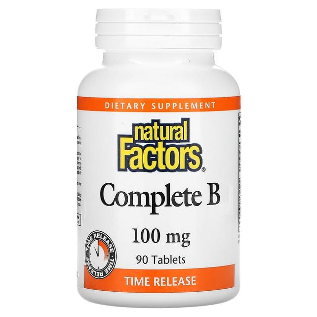 Natural Factors Fatores Naturais, B Completo, 100 mg, 90 Comprimidos on Productcaster.