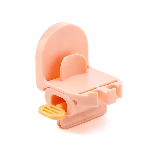 2 In 1 Toothbrush Holder Toothpaste Squeezer Punch Free Toothbrush Toothpaste Storage Rack Pink on Productcaster.