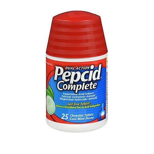 J & J Sales Logistics Co Pepcid Complete Tablets, Cool Mint 25 Tabs (Pack of 6) on Productcaster.