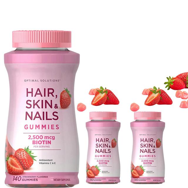 Multivitamin Supplement, Strawberry Gummies, Biotin Hair, Skin & Nails 3pcs on Productcaster.