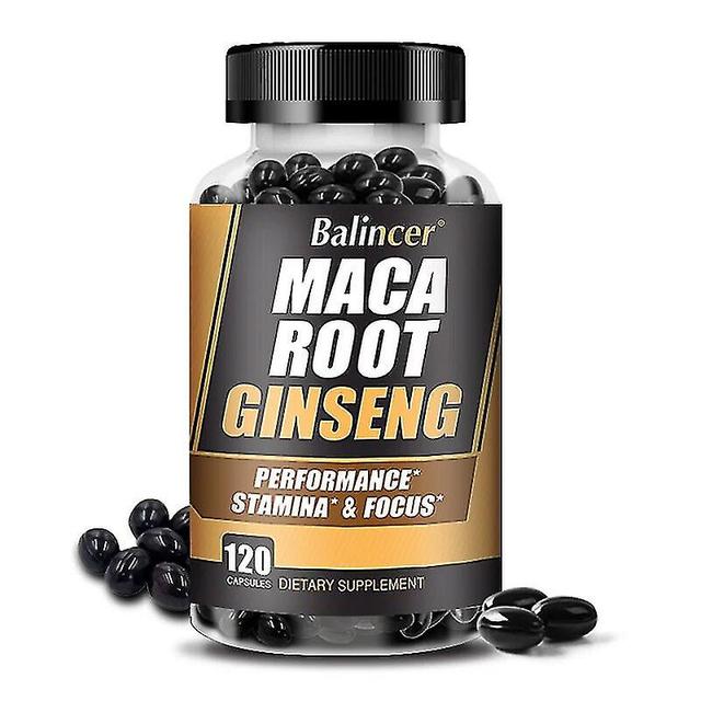 Maca Root Ginseng Tablets Enhance Male Stamina Improve Erection Enhancement Supplement Male Energy Booster 120 count-1 bottle on Productcaster.