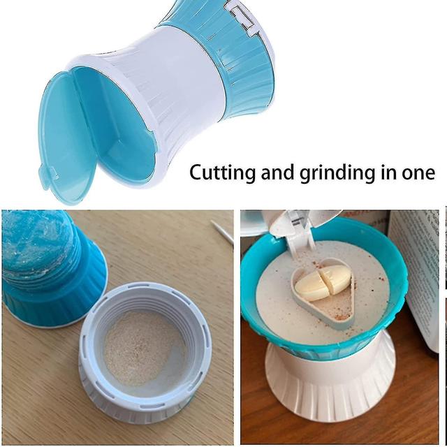 Pill Grinder, Portable Multifunction Pills Pulverizer Crusher Tablet Grinder Storage Compartment Box on Productcaster.