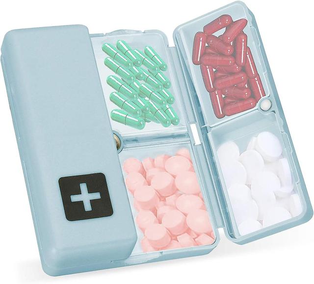 Junghoo Pill Organizer With Folding Design & Free Pill Cutter: Daily Pill Box For 7 Days, Suitable For Vitamins, Cod Liver Oil, Supplements, Medica... on Productcaster.