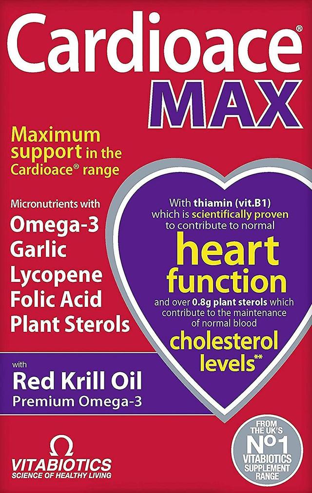 84x Vitabiotics Cardioace Max kapsler Plant Sterol hjertefunktion 3 pakker til 2 on Productcaster.