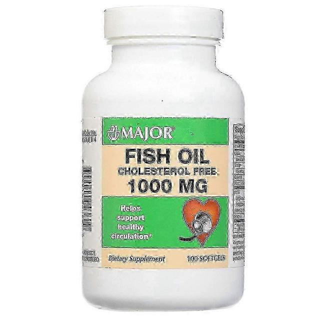 Major fish oil, cholesterol free, 1000 mg, softgels, 100 ea on Productcaster.