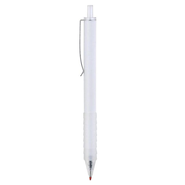 Scacv 1pc/6pcs Press Gel Pen With Metal Pen Clip Simple Design Stationery Pen For School Office White on Productcaster.