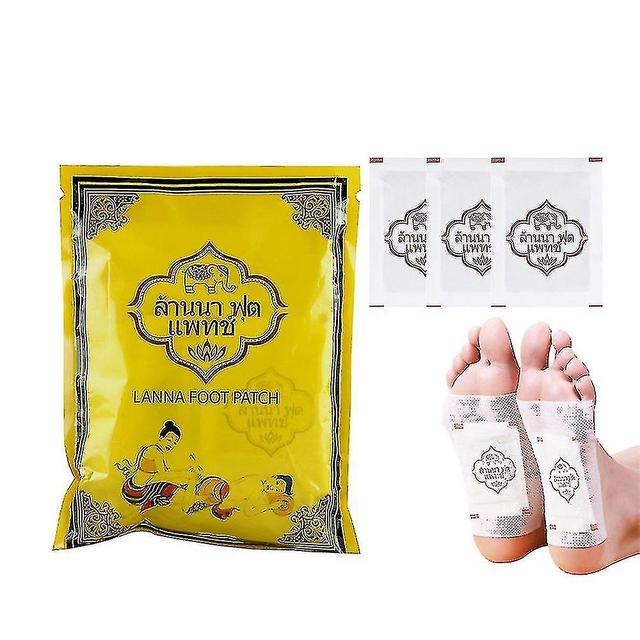 Youlaicai 10pcs/bag New 2019 Thailand Lanna Detox Foot Patch Pads Detoxify Toxins Adhesive Keeping Fit Organic Herbal Patches on Productcaster.