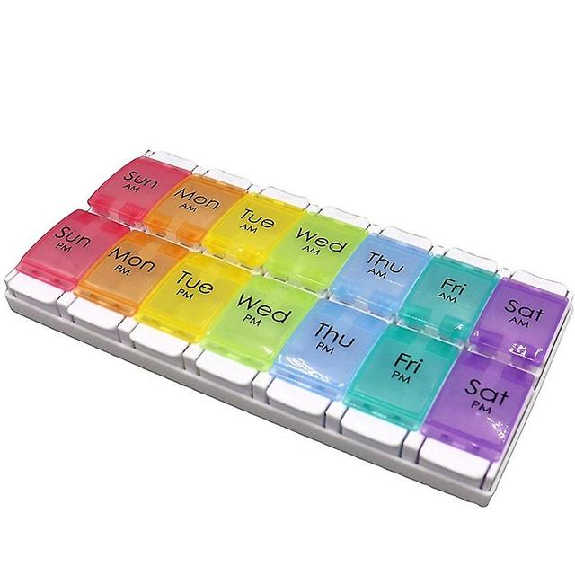 Medical Weekly Pill Box Organiser/reminder For Medicines Supplements, Vitamins, 7days, 2 Compartments Per Day on Productcaster.