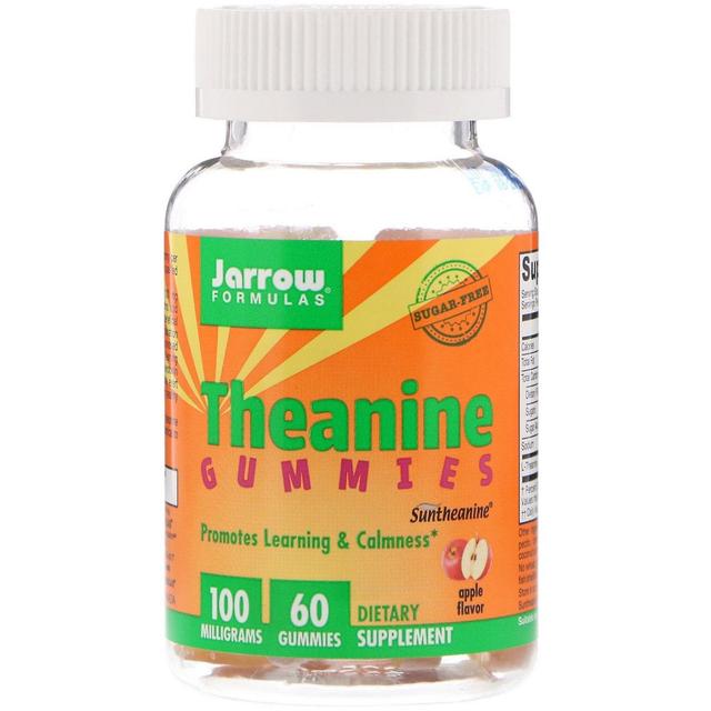 Jarrow Formulas, Theanine Gummies, Sugar Free, Apple Flavor, 100 mg, 60 Gummies on Productcaster.