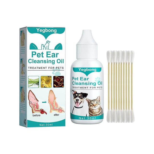 Pet Dog & Cat Ear Cleaner Itchy Natural Drops Yeast Mites 30ml Infection on Productcaster.