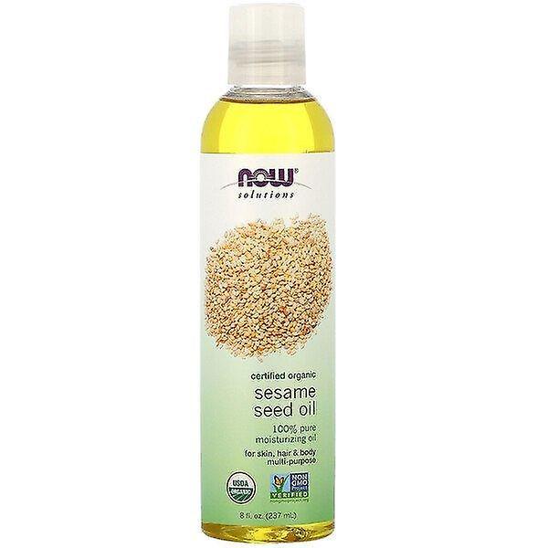 NOW Foods Ora alimenti, soluzioni, olio di semi di sesamo, biologico certificato, 8 fl oz (237 ml) on Productcaster.