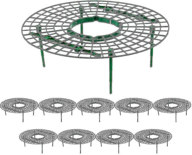 10-pack Strawberry Stand With 4 Sturdy Legs To Keep Plants Clean And Non-rotten In Rain on Productcaster.