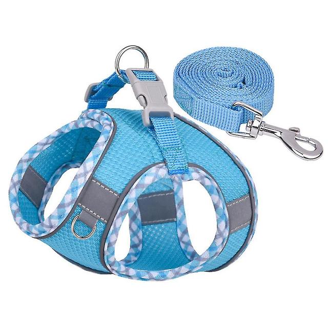 Scacv Arnês Reflexivo para Cães Ajustável Respirável Pet Vest com Coleira Heavy Duty Resistente para Cães Halter Azul escuro S on Productcaster.