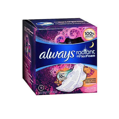 Always Discreet Always Radiant Pads With Flexi-Wings Overnight Flow Light Clean Scent, 10 Each (Pack of 1) on Productcaster.