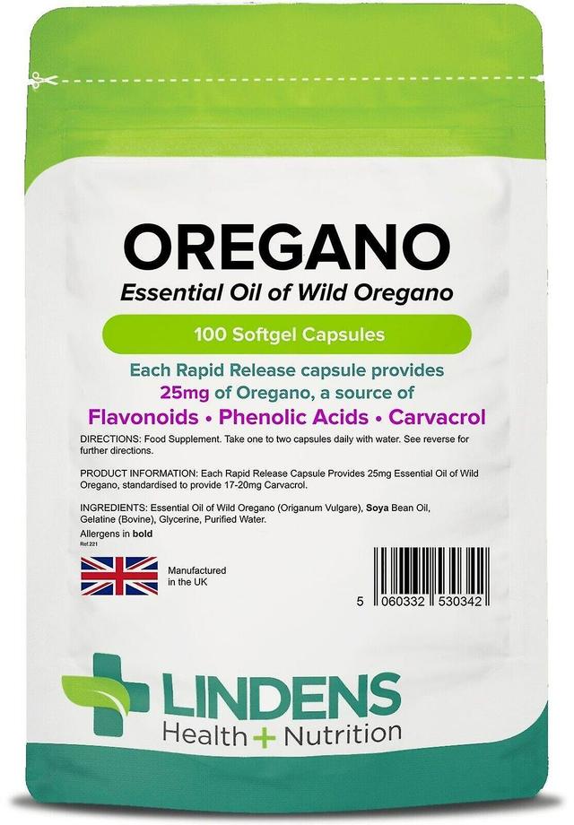 Lindens Oregano Oil 25mg - 100 Capsules on Productcaster.