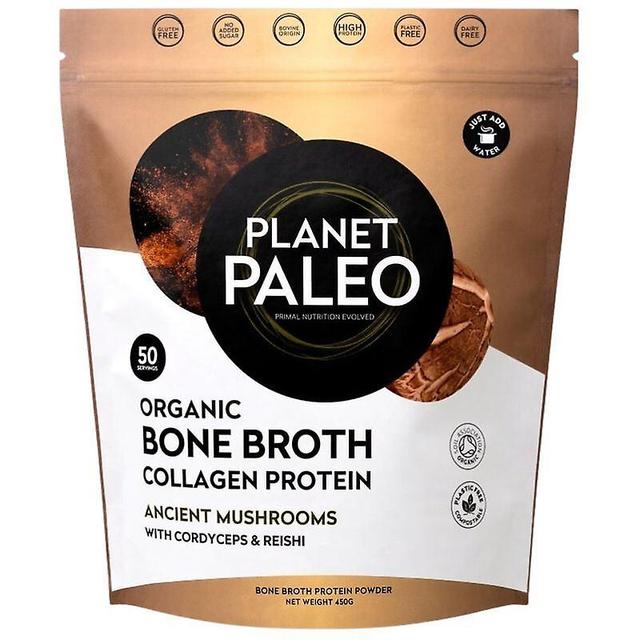 Planet Paleo Organic Bone Broth Collagen Protein Ancient Mushroom 450g on Productcaster.