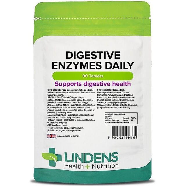 Lindens Digestive Enzymes Compresse Giornaliere 90 (4135) on Productcaster.