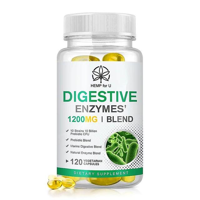 Visgaler All Natural Digestive Enzyme Capsules 20 Enzyme Blend Prebiotics Supplement For Digestion And Gut Function Vegetarian Friendly 120pcs on Productcaster.