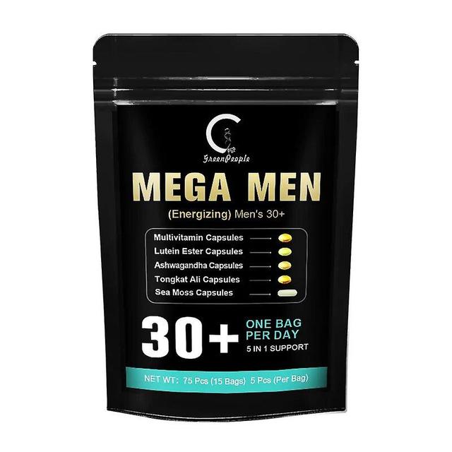 Hikig 5-in-1 Natural Daily Men's Health Support Capsules Tongkat Ali Ashwagandha Multivitamin for Needs of adult male 14Bags on Productcaster.