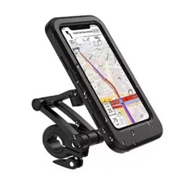 Motorrad Telefonhalter Wasserdicht Empfindlich TPU Touchscreen 360 Rotation Fahrrad Navigationshalterung on Productcaster.