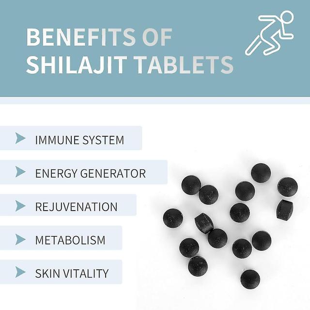 Tablety Shilajit, čisté tablety Shilajit 60 počíta, himalájska živica shilajit s fulvovou kyselinou a 85+ stopovými minerálmi doplnok pre energiu a... on Productcaster.