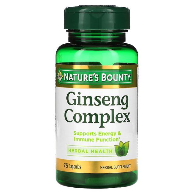 Natures Bounty Recompensa da Natureza, Complexo de Ginseng, 75 Cápsulas on Productcaster.