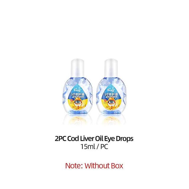 Coscelia 15ml Itching Eye Clean Drop Cod Liver Oil Eyes Drops Contact Effect Medical Cleanning Detox Improve Eyesight 2pcs(without boxs) on Productcaster.