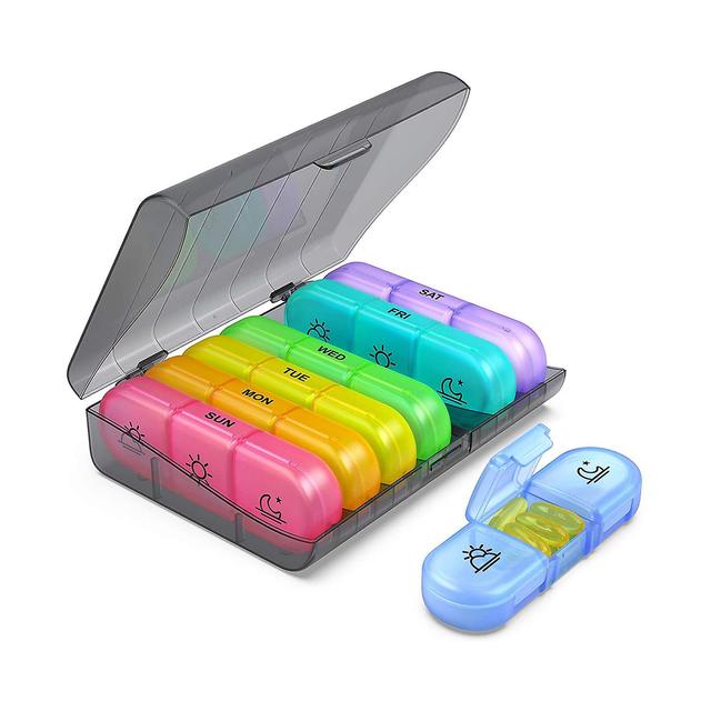 Organisateur de pilules pour cas portable 21 grilles voyage médicaments médicaux comprimé conteneur D on Productcaster.