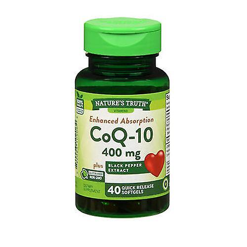 Sundance Nature's Truth CoQ-10 Plus Black Pepper Extract Quick Release Softgels,400 Mg ,40 Tabs (Pack of 2) on Productcaster.