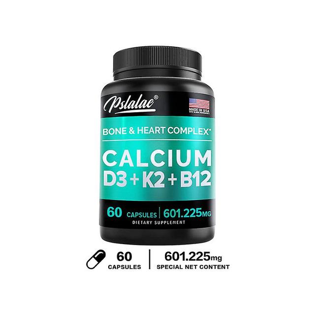 Visgaler 4-in-1 Calcium 600 Mg Bone & Heart Complex With Vitamin D3 K2, Women's Calcium Supplement + Calcium & Vitamin D 60 Capsules on Productcaster.