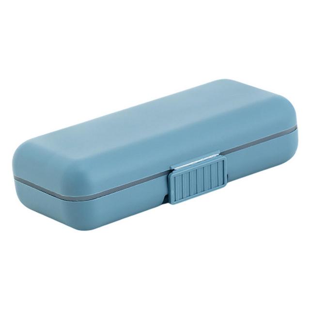 Roadoor Pill Storage Box Multi Grids Classified Separated Leakproof Store Pills Anti-collision Moisture Resi Blue L on Productcaster.