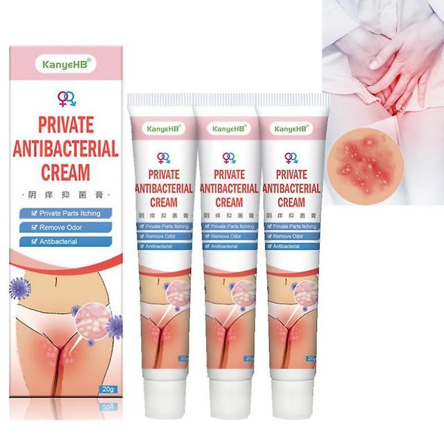 3x Women's Itching Cream for Private Part Remove Odor Vaginal Antibacterial Anti Itch Female Vaginitis Burning Redness Ointment 20g on Productcaster.