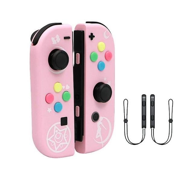 Nintendo-kytkin JOY CON on yhteensopiva alkuperäisen kuntoilun Bluetooth-ohjaimen kanssa, NES-peli, vasen ja oikea pieni kahva, Animal Crossing Lig... on Productcaster.