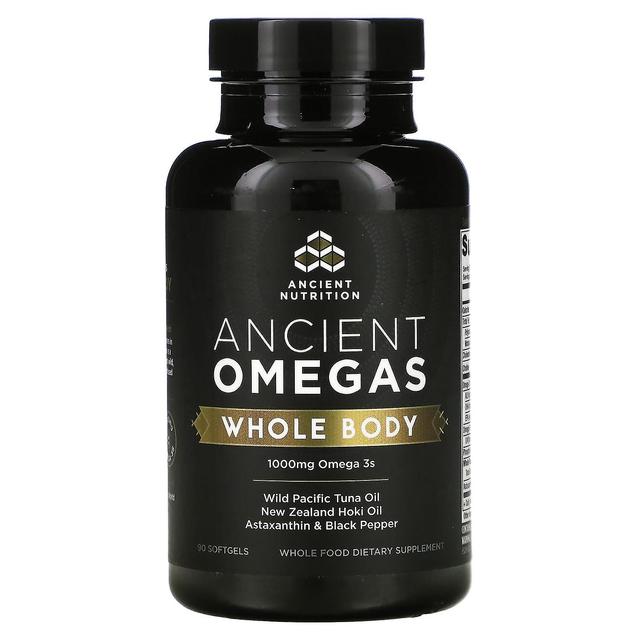 Dr. Axe / Ancient Nutrition, Ancient Omegas, Whole Body, 1,000 mg, 90 Softgels on Productcaster.