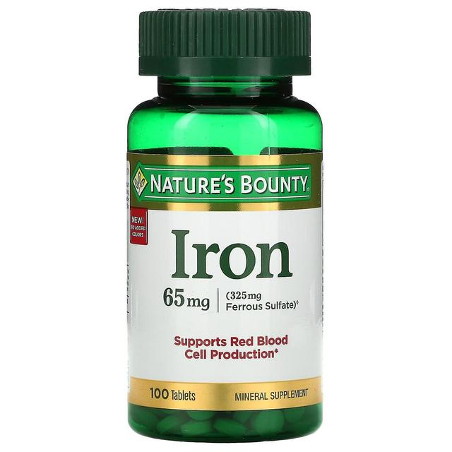 Natures Bounty Nature's Bounty, Ferro, 65 mg, 100 Comprimidos on Productcaster.