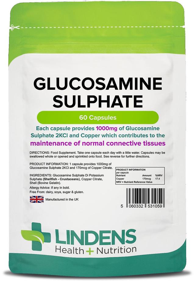 Lindens Glucosamine Sulphate 1000mg - 60 Capsules on Productcaster.