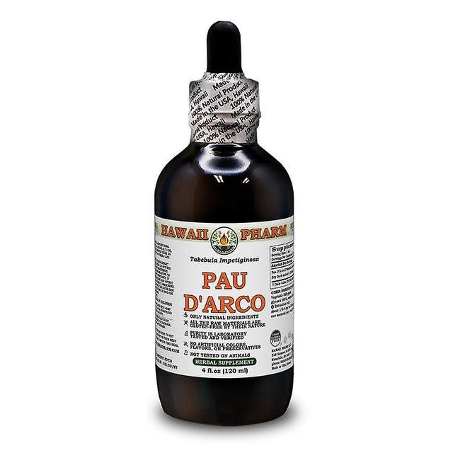 Hawaii Pharm Pau d'arco (tabebuia impetiginosa) liquid extract herbal supplement 120ml on Productcaster.