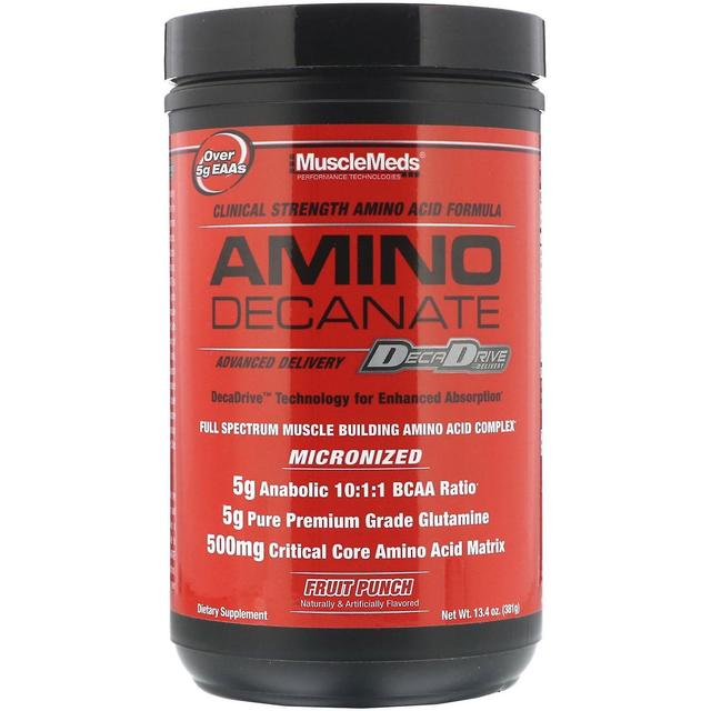 MuscleMeds, AMINO DECANATE, Fruit Punch, 13.4 oz (381 g) on Productcaster.