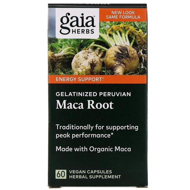 Gaia Herbs, Raiz de Maca Peruana Gelatinizada, 60 Cápsulas Veganas on Productcaster.