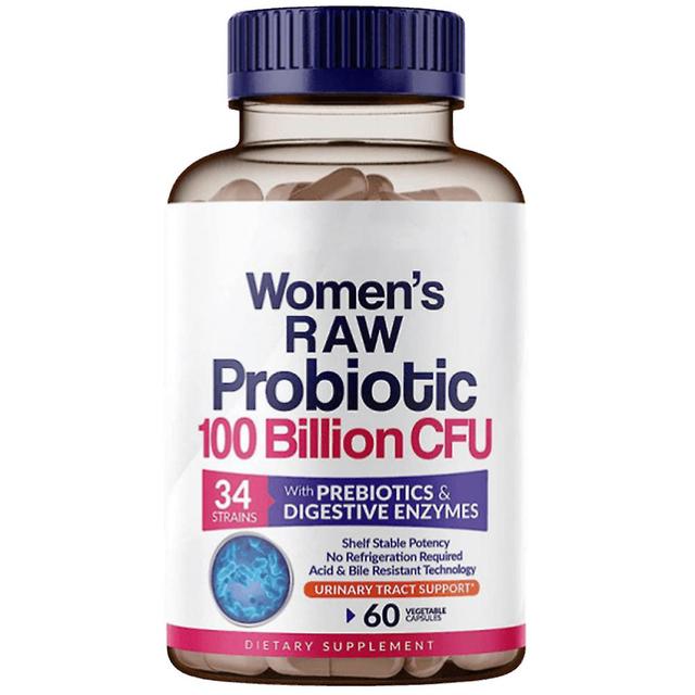 Probiotische Kapseln für die Gesundheit von Frauen mit Präbiotika und Verdauungsenzymen (60 Kapseln, 100 Milliarden KBE, 34 Stämme) 1pc on Productcaster.