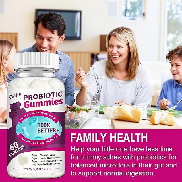 Visgaler Probiotic Gummies Healthy Figure Gastrointestinal Nursing Help Digestion Snack For Adult And Child 30pcs on Productcaster.