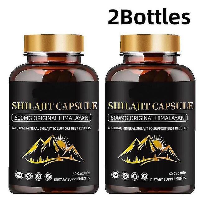 2bottle Shilajit Capsules 100% Pure Natural Supplement Tasteless Aternative To Resin A Powder Rich In Trace Minerals Iron Fulvic & Humic Acid Immune S on Productcaster.