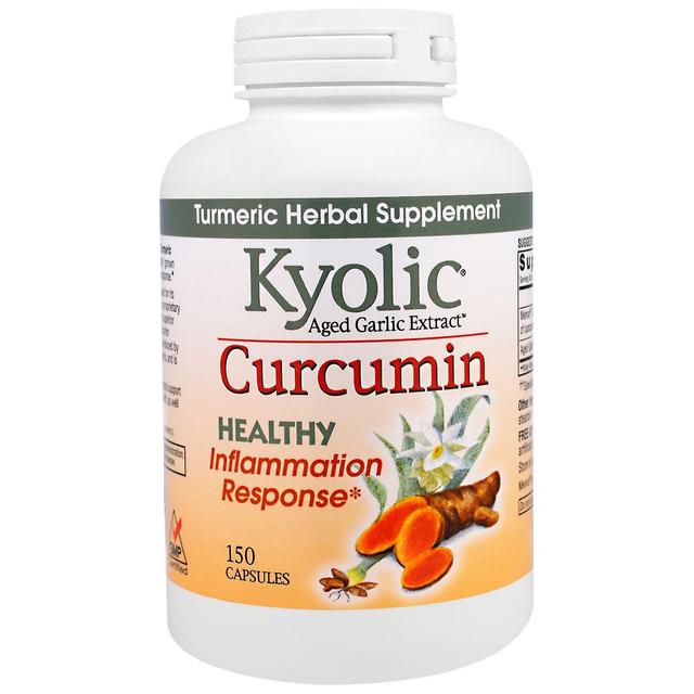 Kyolic, Aged Garlic Extract, Inflammation Response, Curcumin, 150 Capsules on Productcaster.