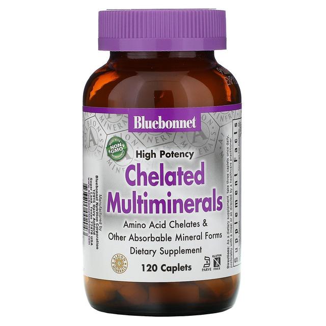 Bluebonnet Nutrition, High Potency, Chelated Multiminerals, 120 Caplets on Productcaster.