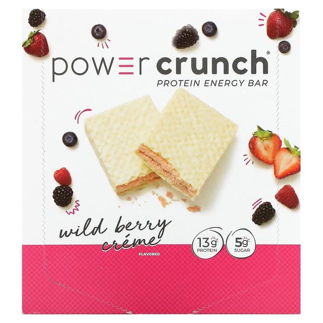 BNRG, Power Crunch Protein Energy Bar, Wild Berry Creme, 12 batonów, 1,4 uncji (40 g) każdy on Productcaster.