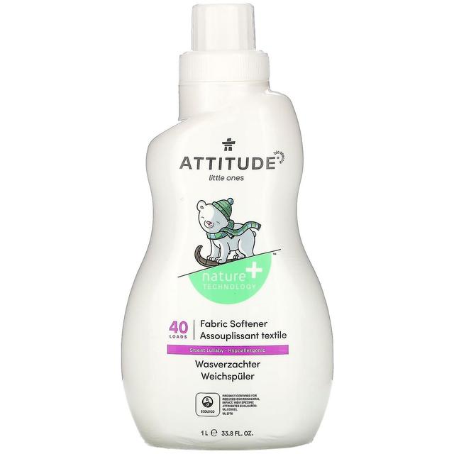 Attitude ATITUDE, Pequenos, Amaciante de tecido, Canção de ninar doce, 40 cargas, 33,8 fl oz (1 l) on Productcaster.